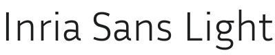 Inria Sans Light Font Preview