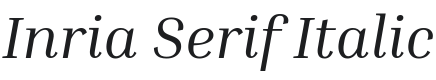 Inria Serif Italic Font Preview