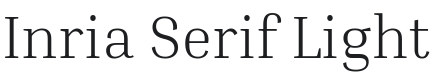 Inria Serif Light Font Preview