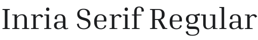 Inria Serif Font Preview