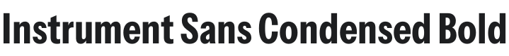 Instrument Sans Condensed Bold Font Preview