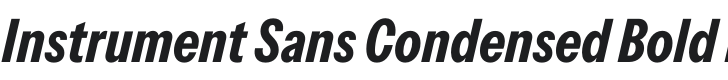 Instrument Sans Condensed Bold Italic Font Preview