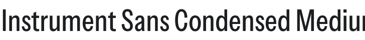 Instrument Sans Condensed Medium Font Preview