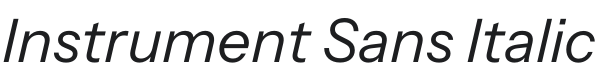 Instrument Sans Italic Font Preview