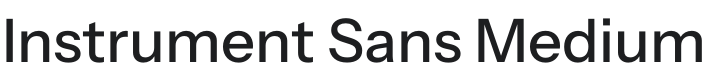Instrument Sans Medium Font Preview