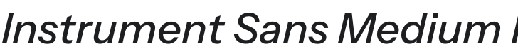 Instrument Sans Medium Italic Font Preview
