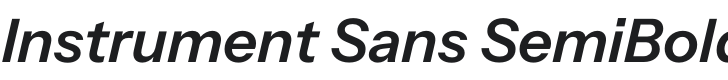 Instrument Sans SemiBold Italic Font Preview