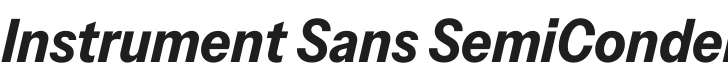 Instrument Sans SemiCondensed Bold Italic Font Preview