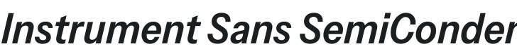 Instrument Sans SemiCondensed SemiBold Italic Font Preview