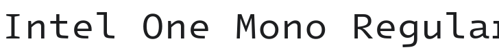 Intel One Mono Font Preview