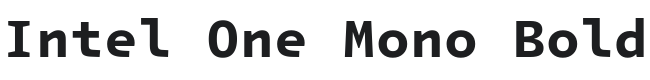 Intel One Mono Bold Font Preview