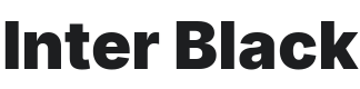 Inter Black Font Preview