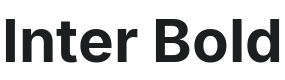 Inter Bold Font Preview