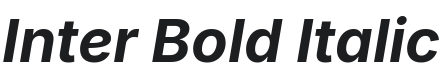 Inter Bold Italic Font Preview