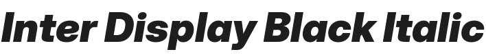 Inter Display Black Italic Font Preview