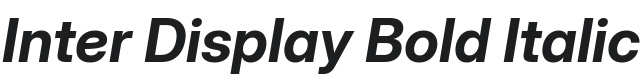 Inter Display Bold Italic Font Preview