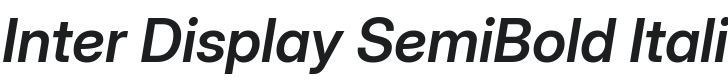 Inter Display SemiBold Italic Font Preview