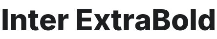 Inter ExtraBold Font Preview