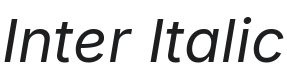 Inter Italic Font Preview