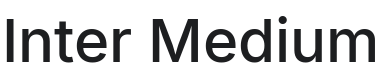 Inter Medium Font Preview