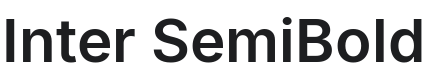 Inter SemiBold Font Preview