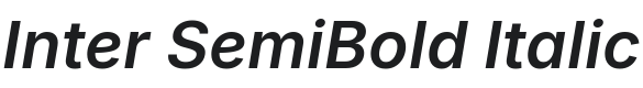 Inter SemiBold Italic Font Preview