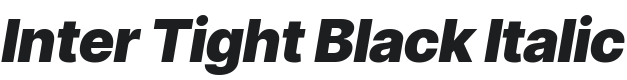 Inter Tight Black Italic Font Preview