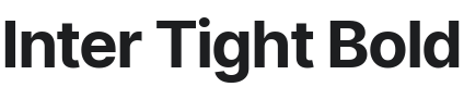 Inter Tight Bold Font Preview