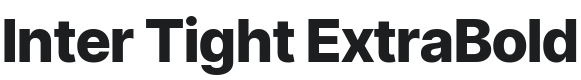 Inter Tight ExtraBold Font Preview