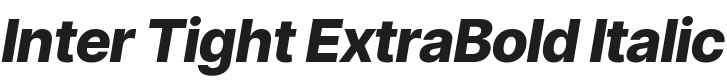 Inter Tight ExtraBold Italic Font Preview