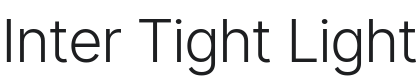 Inter Tight Light Font Preview