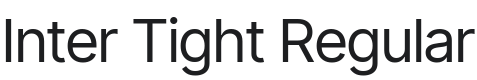 Inter Tight Font Preview