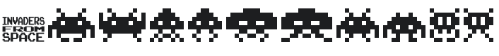 Invaders from Space Font Preview