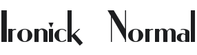Ironick Font Preview