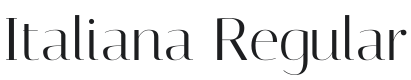 Italiana Font Preview