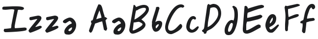 Izza Font Preview