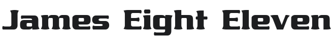James Eight Eleven Font Preview