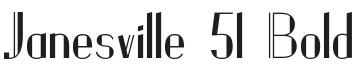 Janesville 51 Bold Font Preview