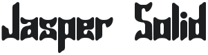 Jasper Solid (BRK) Font Preview