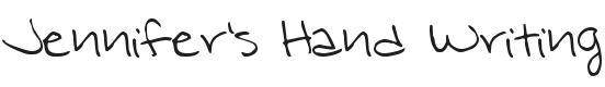 Jennifer's Hand Writing Font Preview