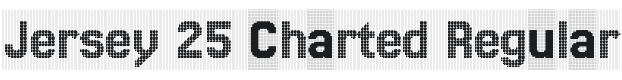 Jersey 25 Charted Regular Font Preview