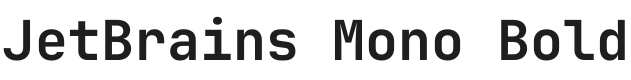 JetBrains Mono Bold Font Preview