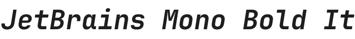 JetBrains Mono Bold Italic Font Preview
