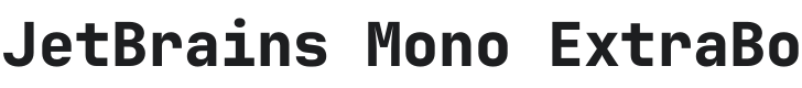JetBrains Mono ExtraBold Font Preview