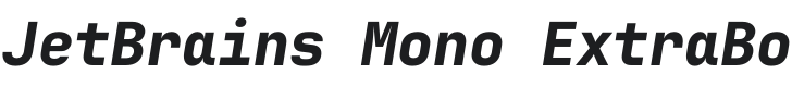 JetBrains Mono ExtraBold Italic Font Preview