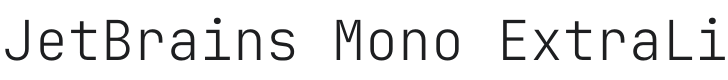 JetBrains Mono ExtraLight Font Preview