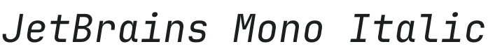 JetBrains Mono Italic Font Preview