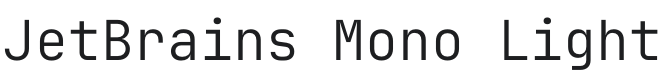 JetBrains Mono Light Font Preview
