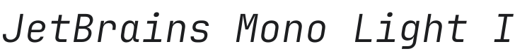 JetBrains Mono Light Italic Font Preview