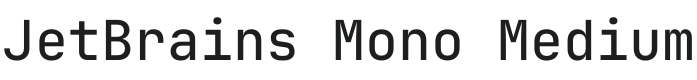 JetBrains Mono Medium Font Preview